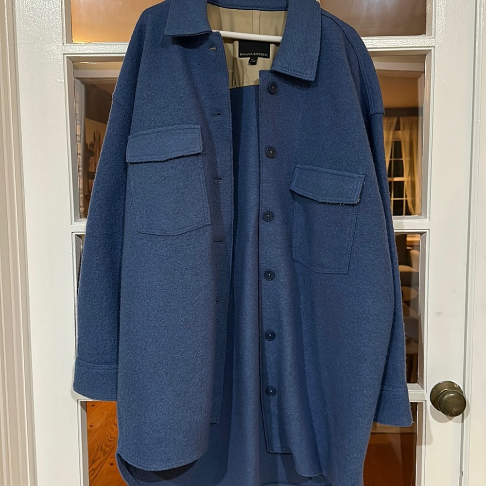 Banana republic oversized mid blue flannel size xl